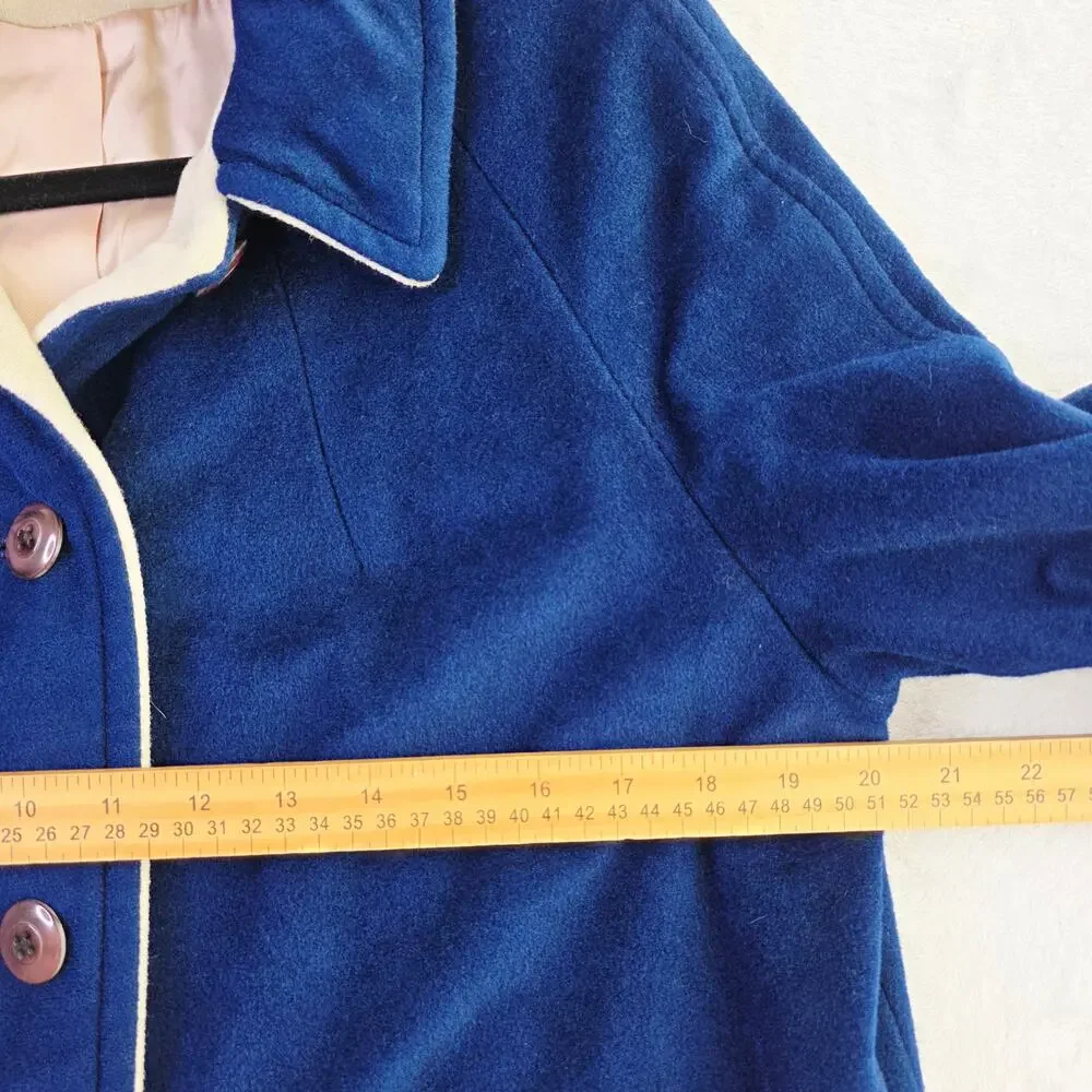 Cordana Wellington Fashion Long Coat Medium Blue Retro Vintage Classic Old Money
